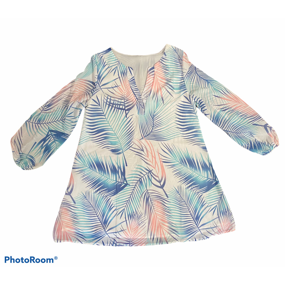 A-Line Dress Long Sleeve V-Neck Size Small